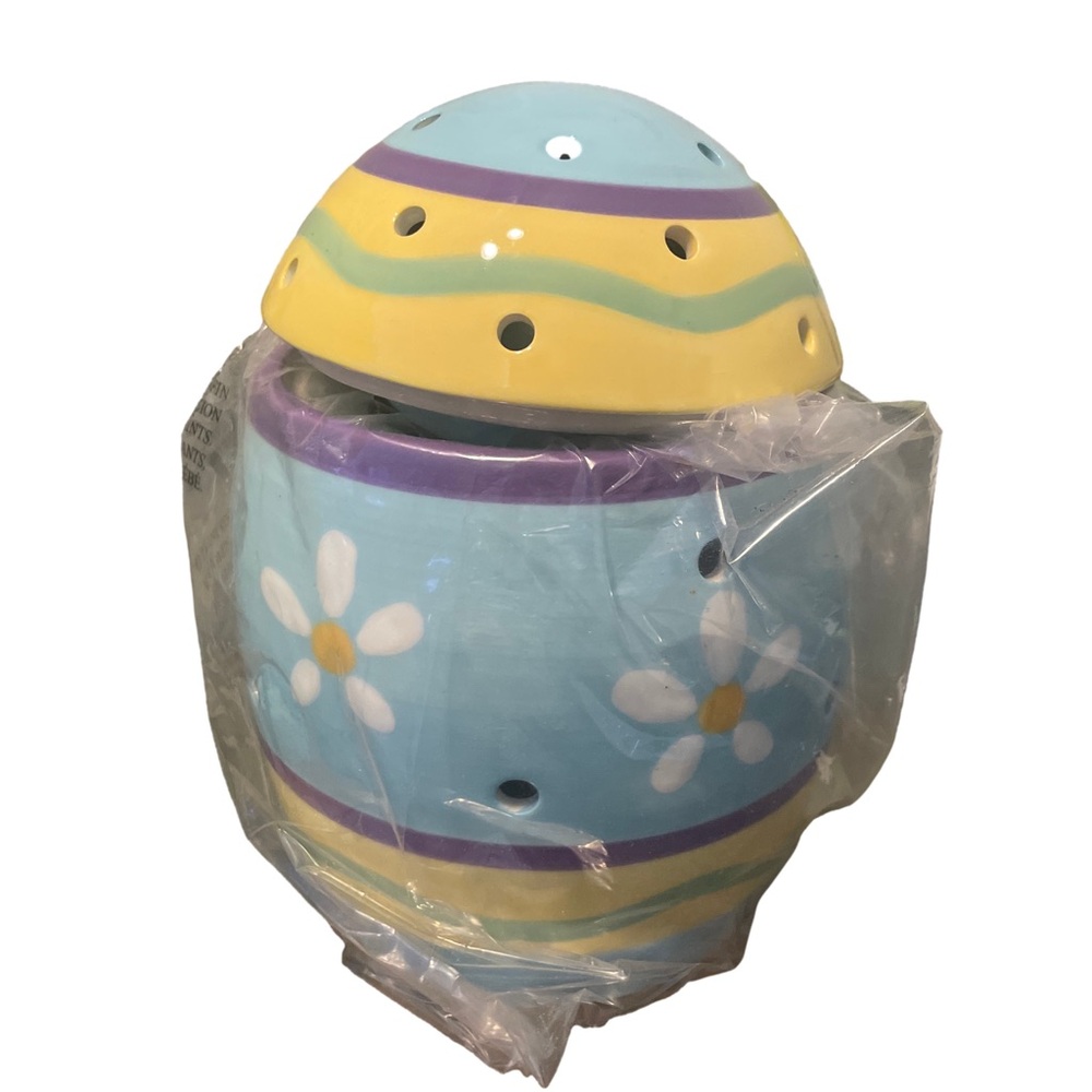 Scentsy Easter Egg Scent Warmer - Blue and Yellow - Picture 2 of 8